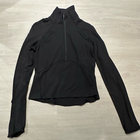 lululemon black quarter zip long sleeve shirt - Picture 2 of 3